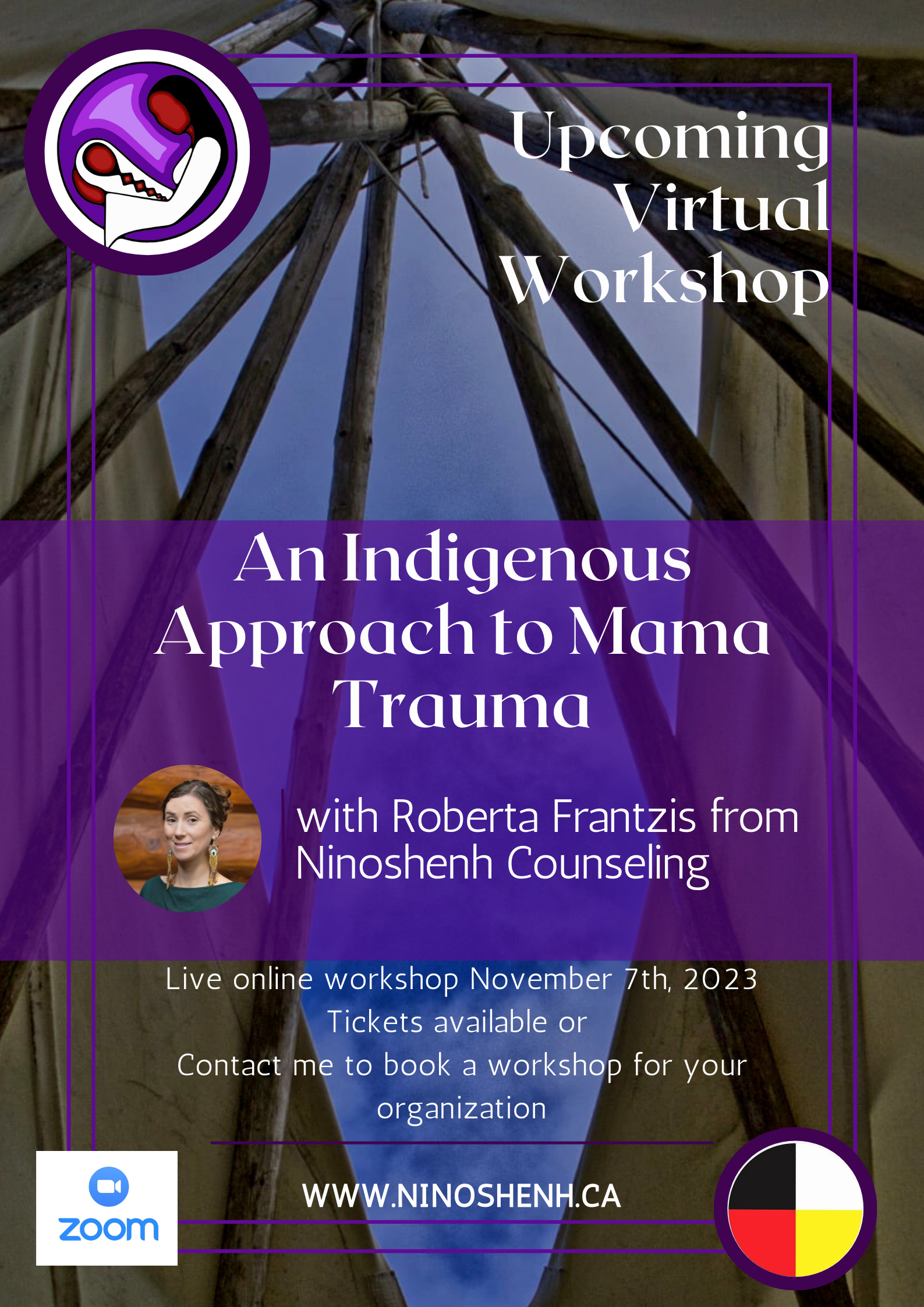 Workshop flyer for An Indigenous Approach to Mama Trauma