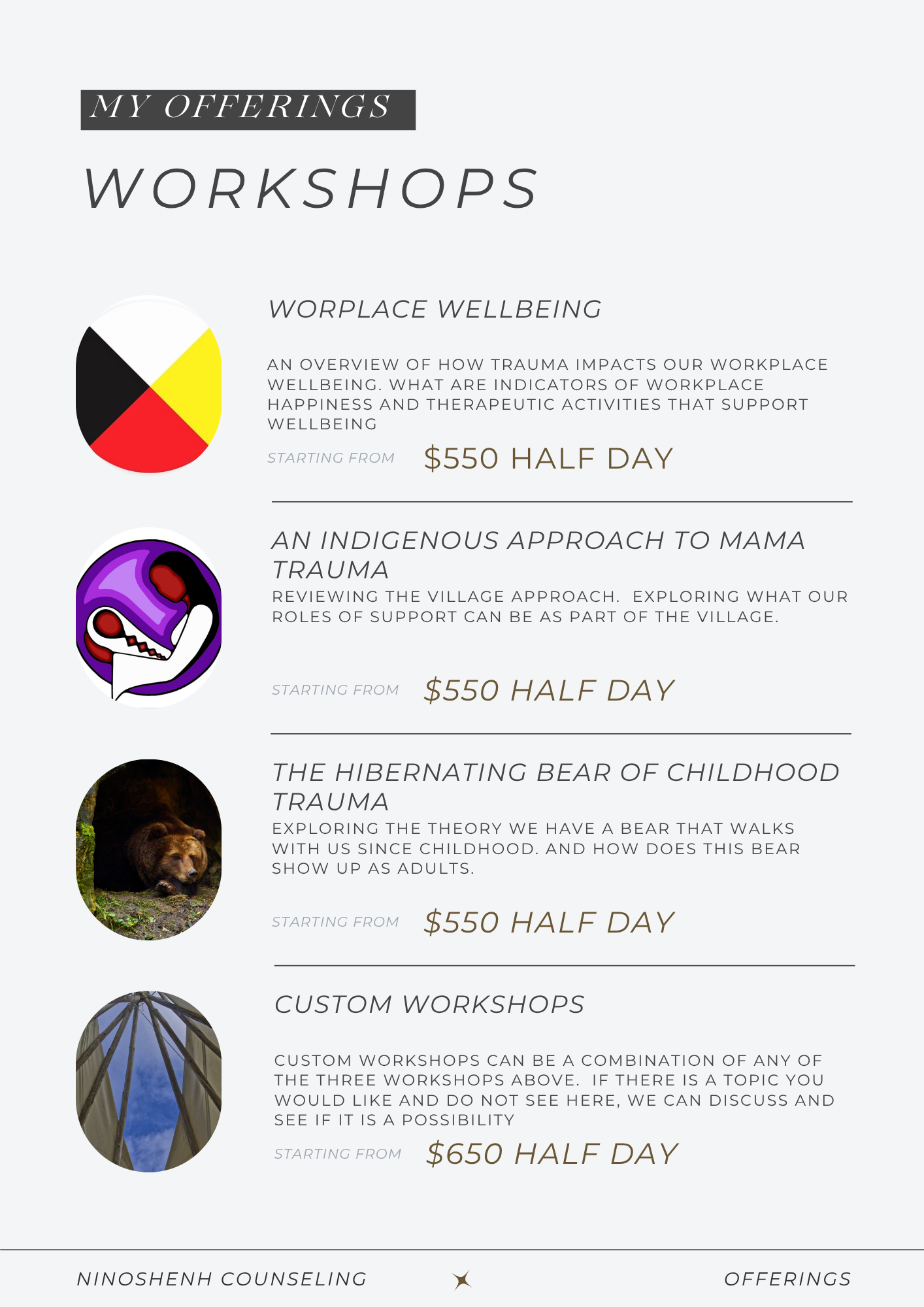 Workshop_Offerings_2025 List of Workshop Offerings 2025 Page 1